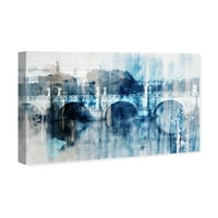 Wynwood Studio Architecture i zgrade Zidna umjetnost Platno Ispisuje 'Tever' 'Poznati mostovi - plava, bijela