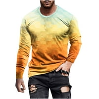 Muške duge rukave majice grafički Print udoban okrugli vrat pulover 3D štampani T-Shirt bluza Tops smanjena,