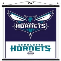 Charlotte Hornets - Logo zidni poster sa magnetnim okvirom, 22.375 34