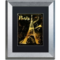 Zaštitni znak Fine Art Gold Eiffel platno Art po boji Pekara, crna mat, srebrni okvir