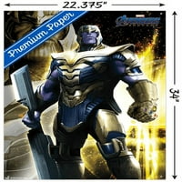 Marvel Cinemat univerzum - osvetnici - Endgame - Thanos zidni poster sa push igle, 22.375 34