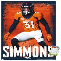 Denver Broncos - Justin Simmons Zidni poster, 14.725 22.375