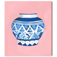 Runway Avenue World and Countries Wall Art Canvas Prints 'Antique China Pale' Asian Cultures-Blue, Pink