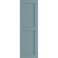 Ekena Millwork 12 W 47 H True Fit PVC dvije jednake rolete sa ravnim panelom, mirno plava