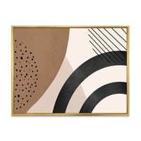 Designart 'apstraktni oblici i oblici Slonovače u terakoti III' moderni uramljeni platneni zidni umjetnički