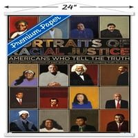 Portreti rasne pravde - Amerikanci koji govore o istinit zidnom posteru sa magnetnim okvirom, 22.375 34
