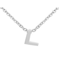 Obalni nakit ženska početna ogrlica od nerđajućeg čelika-slovo L