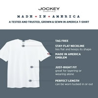 Jockey Essentials® Izrađen u Americi® pamuk kratkih rukava kratkih kratkih vrata majica 2-paket,