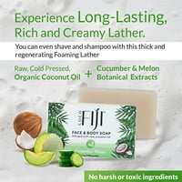 Organic Fidži Coco Fidži Sapun za lice i tijelo - CUCcumber dilon oz Bar