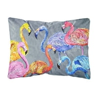Carolines Treasures 8871PW Flamingo SI Senses Platneni tkaninski ukrasni jastuk, 12h X16W, višebojni
