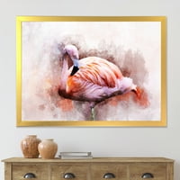 Designart 'apstraktni portret Pink Flamingo III' seoska kuća uokvirena umjetnička štampa