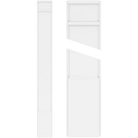 8 W 108 H 2 P običan PVC Pilaster w dekorativni kapital i baza