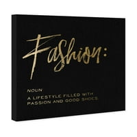 Wynwood Studio tipografija i Citati zidni umjetnički platneni otisci 'modna definicija Noir' modni Citati