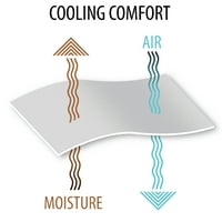 Glavna bakrena bakrena rashladna hlađenja mikrofibar za odrasle teen jastučnice, braonstone, standardna