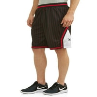 I velike muške košarkaške hlače s prugastom mrežicom