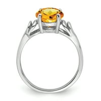 Primalni zlatni karatski bijeli zlatni citrinski prsten