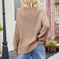 Vučeni ženski pulover džemper Crewneck Cuteck Print pleteni pulover