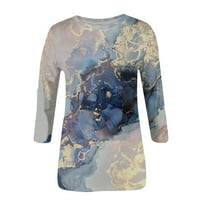 Awdenio Plus Size ženske ljetne vrhove klirens ženske Casual Print rukav okrugli vrat T-shirt Tops ponude