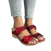 Sandale sa sandale za žene za žene mačje papuče za žene neizražene ženske ljetne rhinestones cvijeće ne