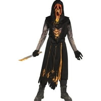 Fun World Dead By Daylight Scorched Ghost Face Halloween fensi-Dress Costume for Child, Little Boys