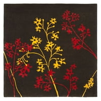 Soho smaragdna cvjetna prostirka vunene vune, smeđa crvena, 2'6 12