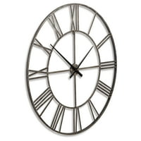 Dizajn potpisa Ashley Casual Paquita Wall Clock Antique Silver