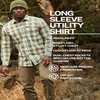Wrangler® Muška košulja na dugih rukava sa UPF 30+ zaštitom, veličinama S-5XL