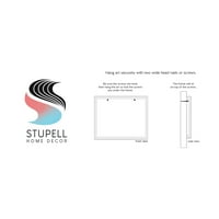 Stupell Industries Bold blokirani apstraktni slojeviti oblici Grafička umjetnost Siva uokvirena umjetnost