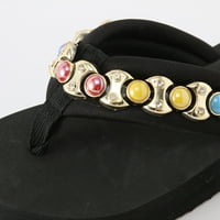 Klinovi cipele za žene sandale protiv klizanja sandale sa lučnom podrškom sandale sandale papuče,crne,
