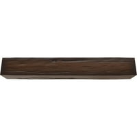 Ekena Millwork 4 W 4 H 16'L 3-Sided Riverwood Endurathane Fau drvena stropna greda, Premium Mahagonij