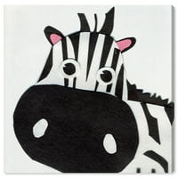 Wynwood Studio Životinje Zidno umjetnosti Platno Ispisuje zoološki vrt 'Zebra' i divlje životinje - crno,