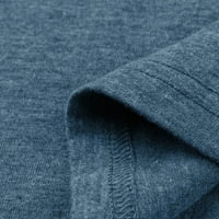 Dqueduo duge rukave za žene čvrste duge rukave nepravilna dukserica labavi Print pulover vrhovi bluza