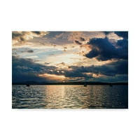 Zaštitni znak likovne umjetnosti' lake Sunset ' platno Umjetnost Craiga Thomasa