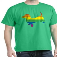 CafePress-Gay Pride Jazavčar Tamna Majica- Pamučna Majica