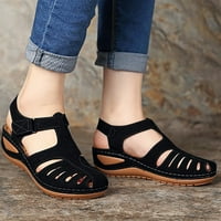 Oavqhlg3b sandale za žene klirens ženske ljetne modne Casual sandale Casual ravne jednobojne puškarnice