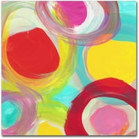 Zaštitni znak likovne umjetnosti šareni sunce krugovi kvadrat 1 platnena umjetnost Amy Vangsgard