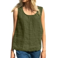Ženska majica ljetna pamučna Lnen majica bez rukava ženska labava Casual ženska Tanks & Camis majica za