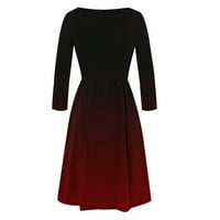 Manxivoo duge haljine za žene ženske Casual pozicioniranje štampane dugmiće duge rukave ženske haljine ženske Casual haljine crvene boje
