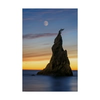 Zaštitni znak likovne umjetnosti 'Moon nad Rialto' platnom umjetnošću Michael Blanchetchette fotografije