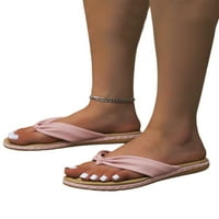 Pfysire ženski slajdovi luk čvor Flip flops casual ravne sandale cipele za sandale US 10.5