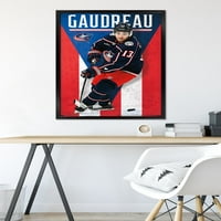 Columbus Blue Jackets - Johnny Gaudreau zidni poster, 22.375 34 uokviren