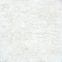 nuLOOM Latonia Silken Shag Runner Rug, 2 '6 6', biserno bijela