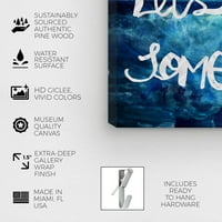 Wynwood Studio tipografija i Citati Wall Art Canvas Prints' Ride Some Waves ' Inspirativni citati i izreke-plava,