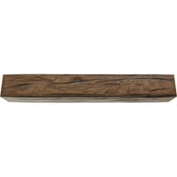 Ekena Millwork 10 W 6 H 12'L 3-Sided Riverwood Endurathane Fau drvena stropna greda, Premium stara