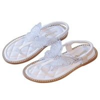 Djevojke sandale sa sandale Leptir princeze cipele Ljetna haljina Sandal Comfort Flip Flops Dječji klizanje