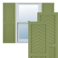 Ekena Millwork 15 W 52 H True Fit PVC dva panela Chevron Moderni stil fiksne kapke, mahovina zelena