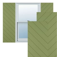 Ekena Millwork 12 W 37 H True Fit PVC dijagonalna letvica modernog stila fiksni roletne, mahovina zelena