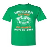 Duge rukave za odrasle T-Shirt neki dede igrati Bingo pravi dede voziti Hotrods Funny DT