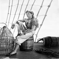 Frances Farmer sjedi na buretu portret Photo Print
