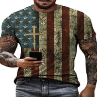 Grianlook muns bluza Hawk T majice kratki rukav tanki ljetni vrhovi posadni vrat muškarci patriotske životinje
